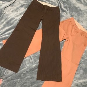 Two pairs of fall 05 season, size 4 reg, gap brand pants